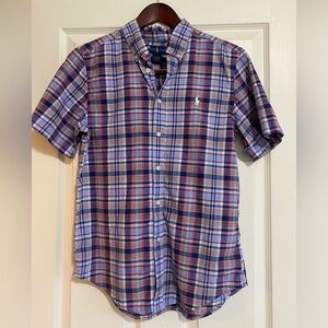 Polo by Ralph Lauren Youth Plaid Shirt - Blue and Red